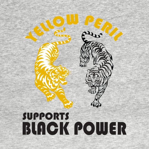 YEIIOW PERIL SUPPORTS BLACK POWER by RedLineStore